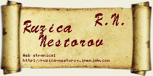 Ružica Nestorov vizit kartica